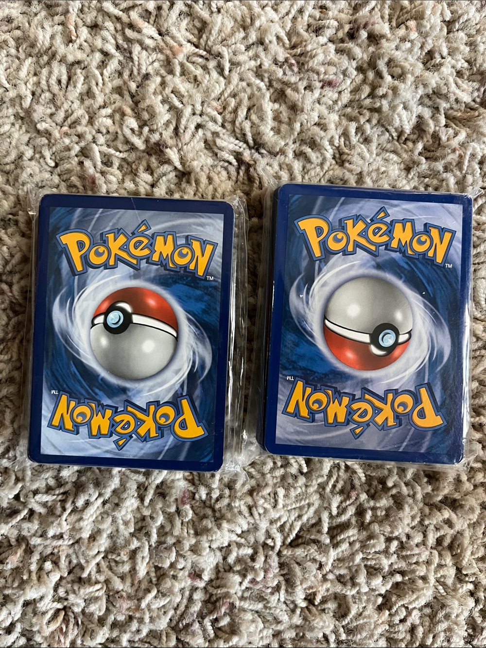 Pokémon TCG Card Stacks — Blue Back with Poké Ball